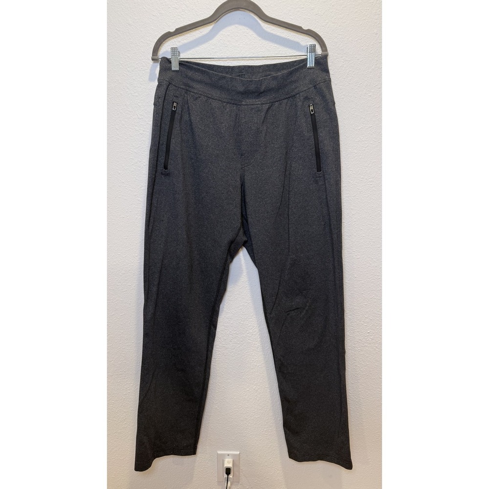 Lululemon Pants Mens 35 Gray Knit Sweatpants Zip Pockets Drawstring Lounge